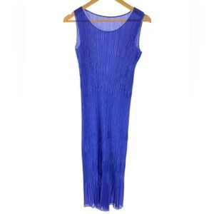RARE Issey Miyake Pleats Please Blue Dress in Size 3